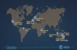 Giotto Ground Stations: Madrid, Weilheim, Kourou, Parkes, Carnarvon